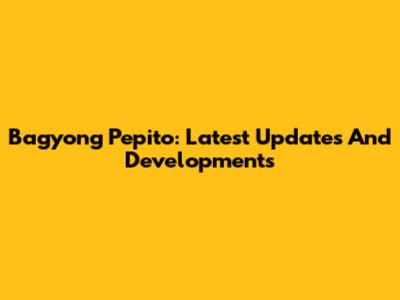 Bagyong Pepito: Latest Updates And Developments