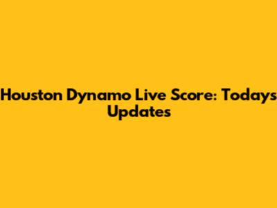 Houston Dynamo Live Score: Today's Updates