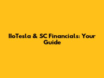 IIoTesla & SC Financials: Your Guide