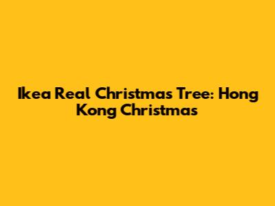 Ikea Real Christmas Tree: Hong Kong Christmas