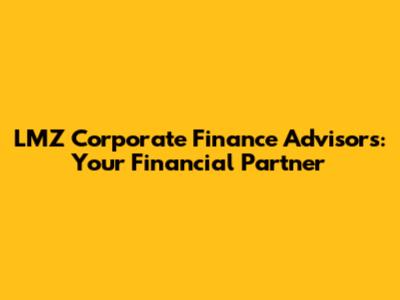 LMZ Corporate Finance Advisors: Your Financial Partner