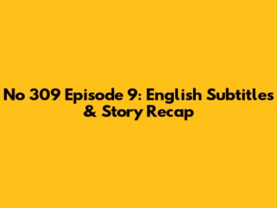 No 309 Episode 9: English Subtitles & Story Recap