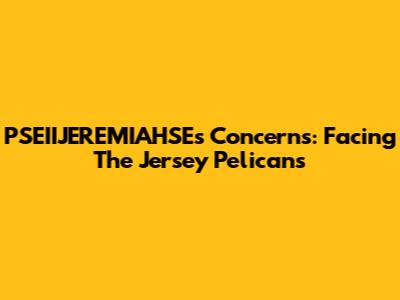 PSEIIJEREMIAHSE's Concerns: Facing The Jersey Pelicans