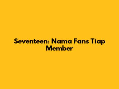Seventeen: Nama Fans Tiap Member