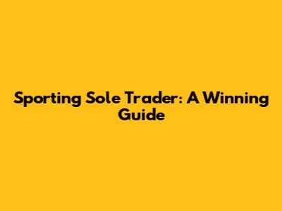 Sporting Sole Trader: A Winning Guide