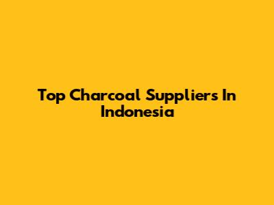 Top Charcoal Suppliers In Indonesia
