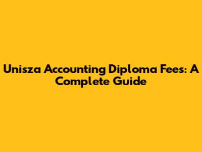 Unisza Accounting Diploma Fees: A Complete Guide