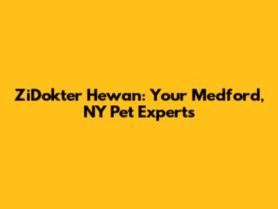 ZiDokter Hewan: Your Medford, NY Pet Experts